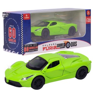 Carrinho Miniatura Verde C/ Som e Luz Pull Back 1:32 Castela em Oferta na Shopee
