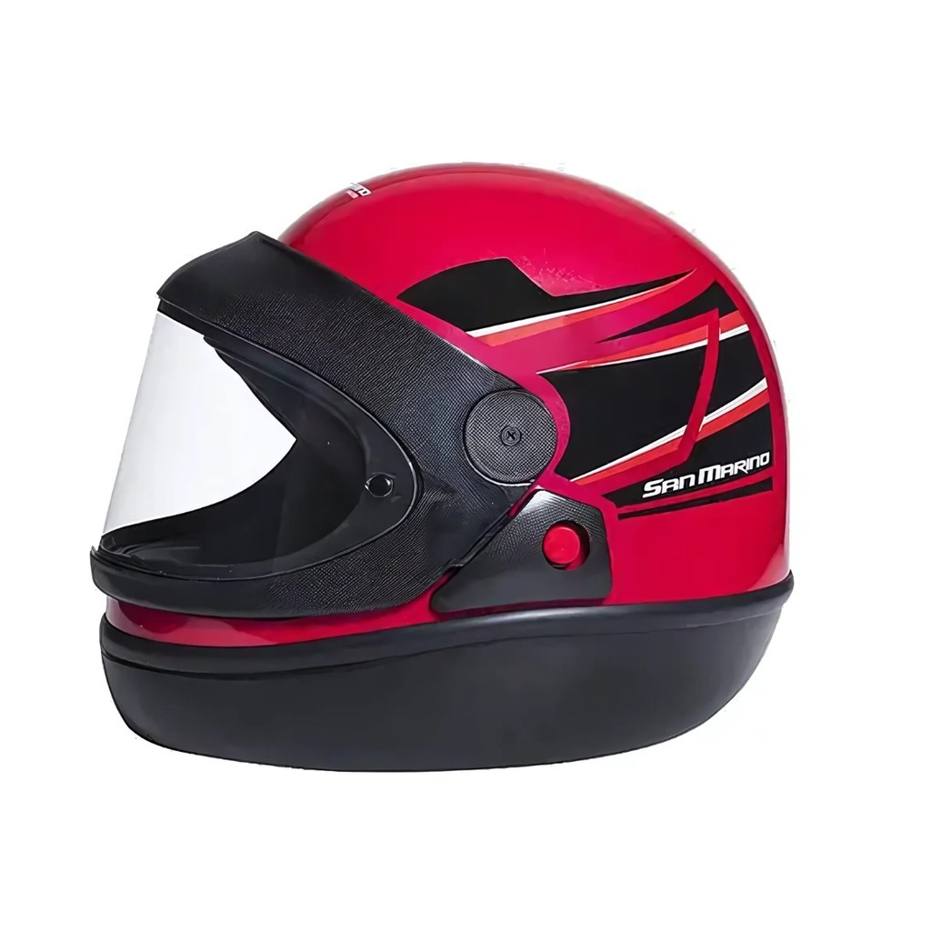 CAPACETE FECHADO TAURUS SAN MARINO TITTANIUM VERMELHO/PRETO
