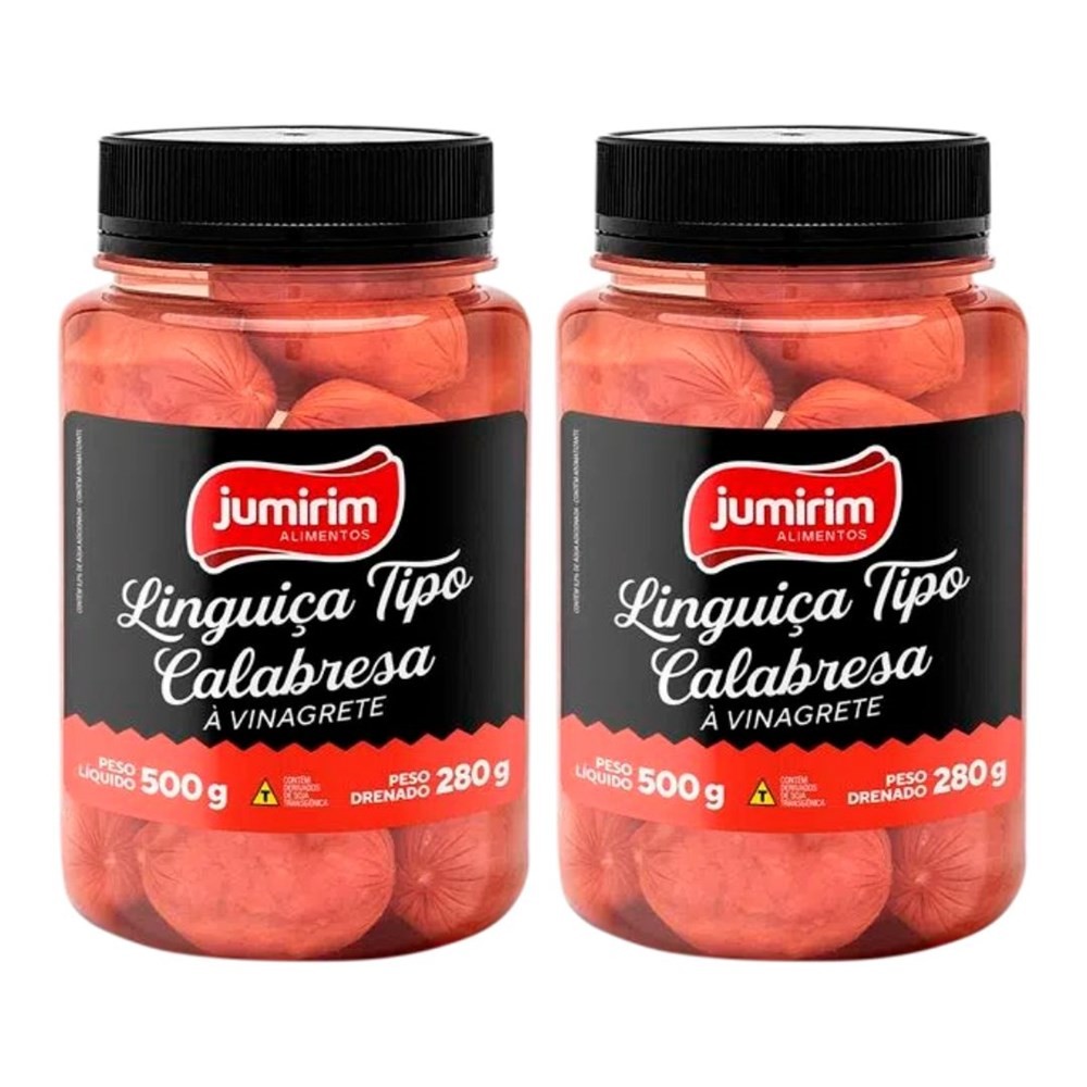 Kit 02 Linguiça Tipo Calabresa à Vinagrete Jumirim 280g