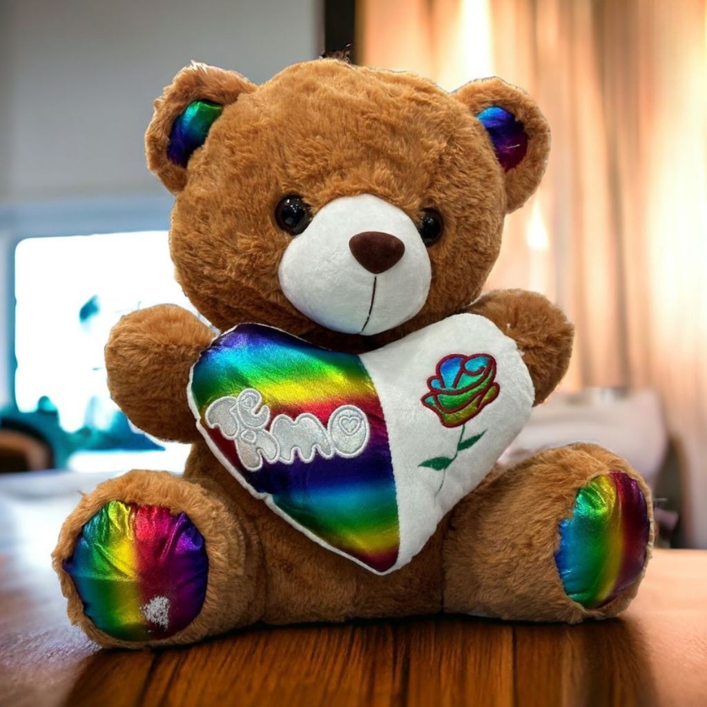 Urso de Pelúcia – Ursinho Peludo com Coração Macio para Cestas e Presentes 40cm em Oferta na Shopee