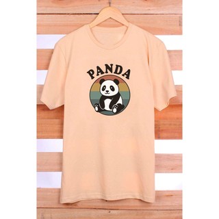 Camiseta Masculina Panda 100% Algodão Manga Curta Gola Redonda Modelagem Reta