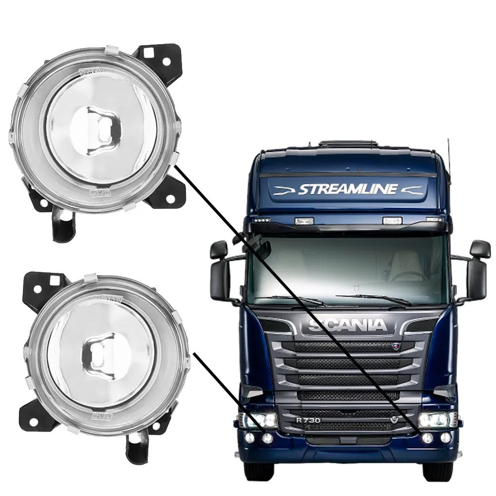 Farol Auxiliar Milha Scania Série 4 114 124 1997 a ́2008 e Scania Série 5 P.G.R 2009 á 2019