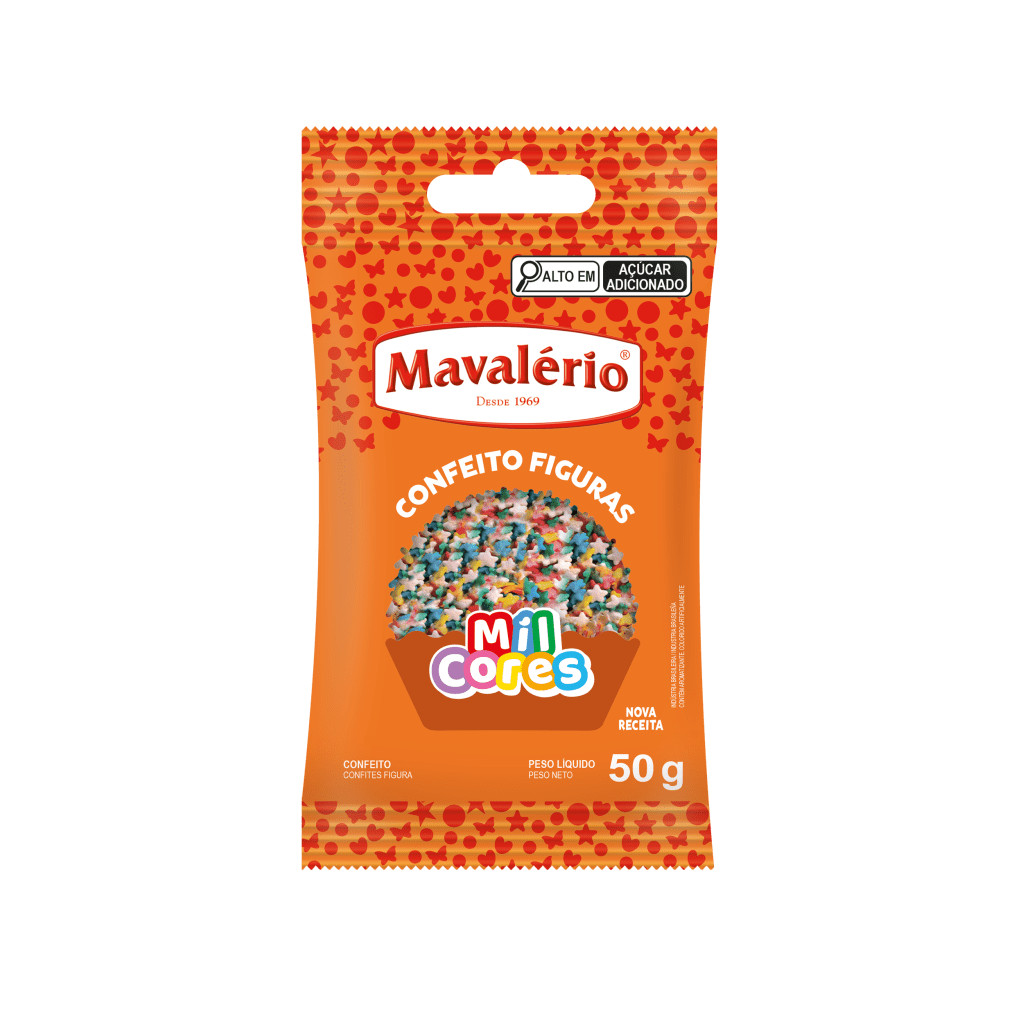 Confeito Figura Estrelinhas 50g - Mavalério