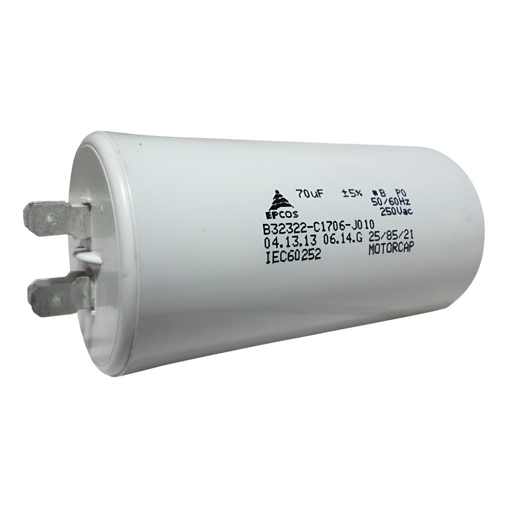 Capacitor De Partida Fast-On 70uf 250v 50x95mm - EPCOS