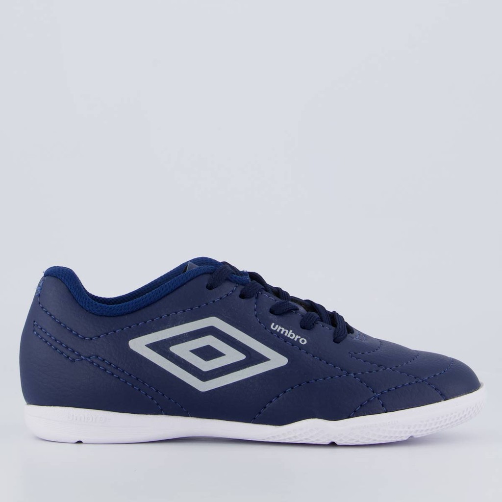 Chuteira Umbro Footballer Futsal Juvenil Marinho em Oferta na Shopee