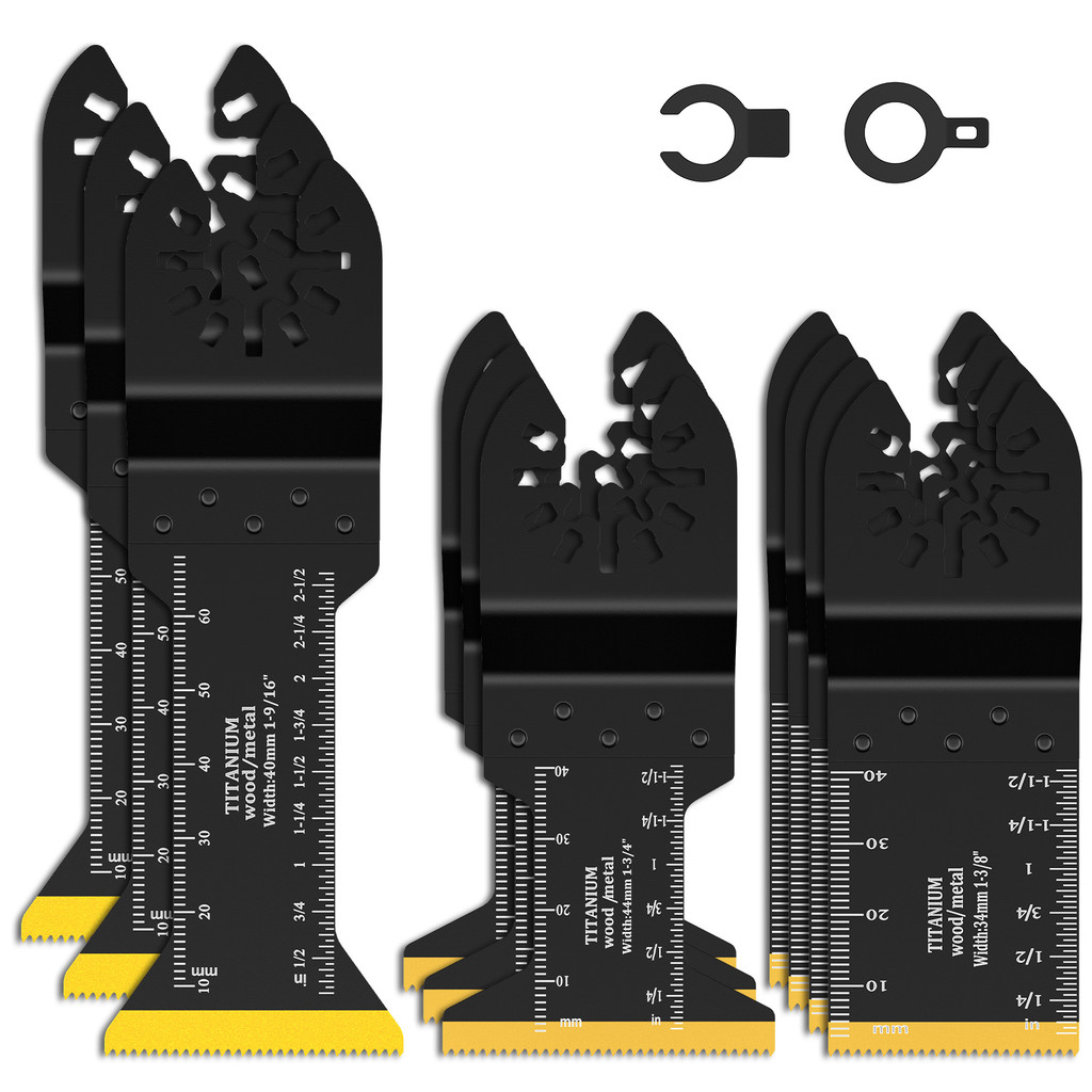 10 Pçs Lâmina Multiferramenta Oscilante Universal Multifuncional Titânio Bimetálico De Serra SHOPSKC7689