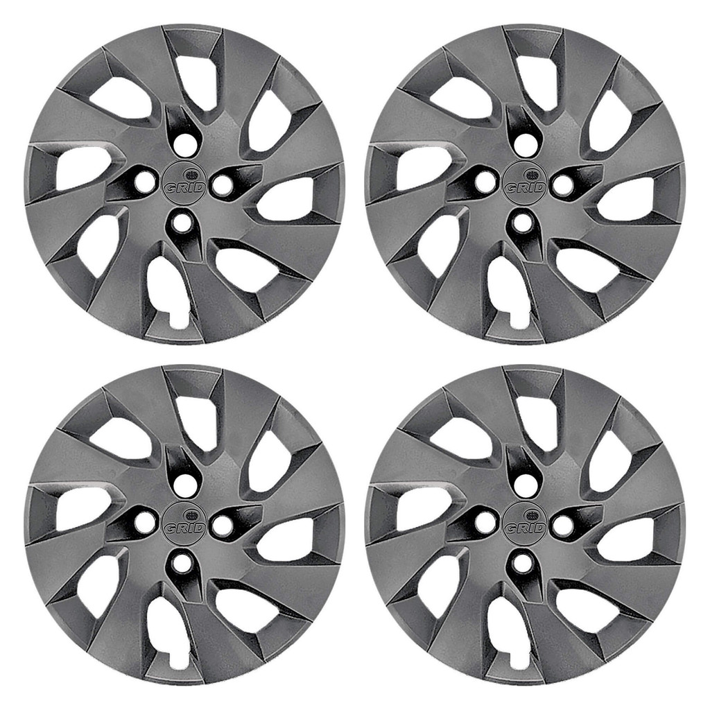 Calota Aro 14" cor Grafite Modelo Onix/Prisma 14/16 Jogo c/ 4 Calotas Grid - 133CB-GFT-E
