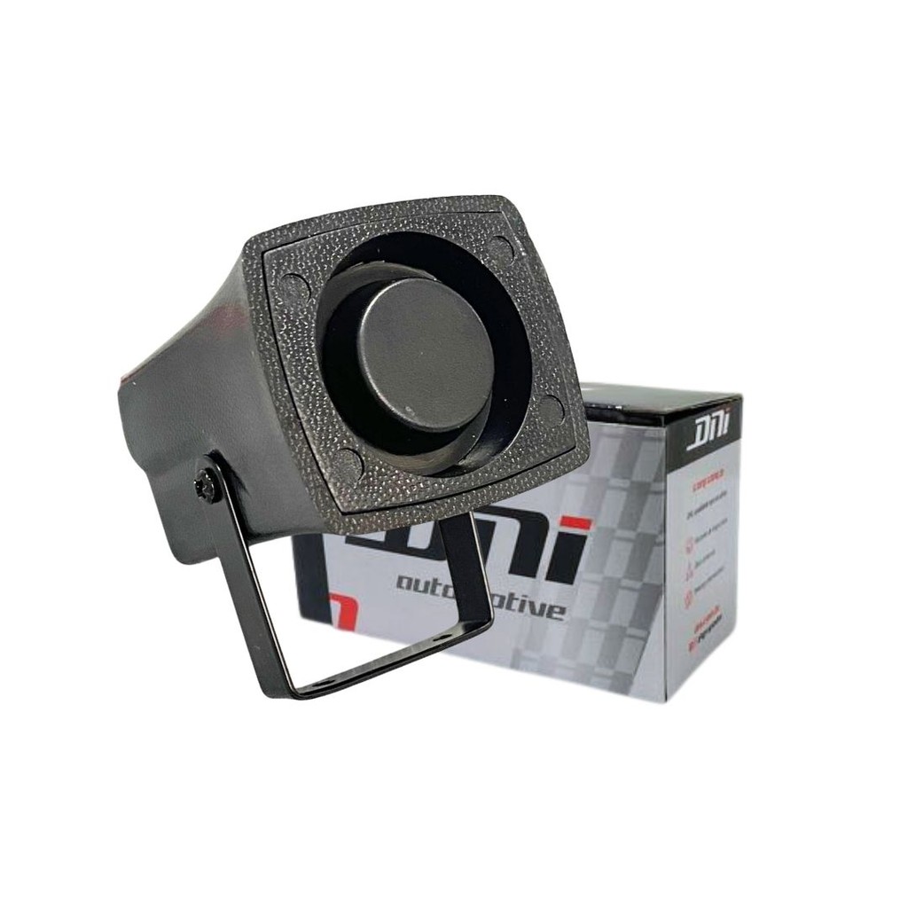 Sirene Intermitente Marcha Ré Sirene Ré Trator Caminhão 12v 110dB ABS Preto DNI4101