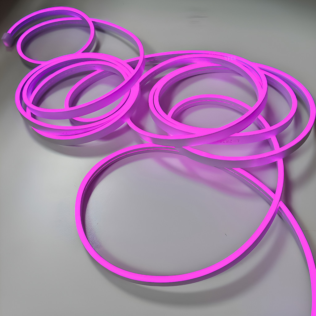 Fita Led Neon Flex 12v 5m Ip65 Silicone Alto Brilho Roxo