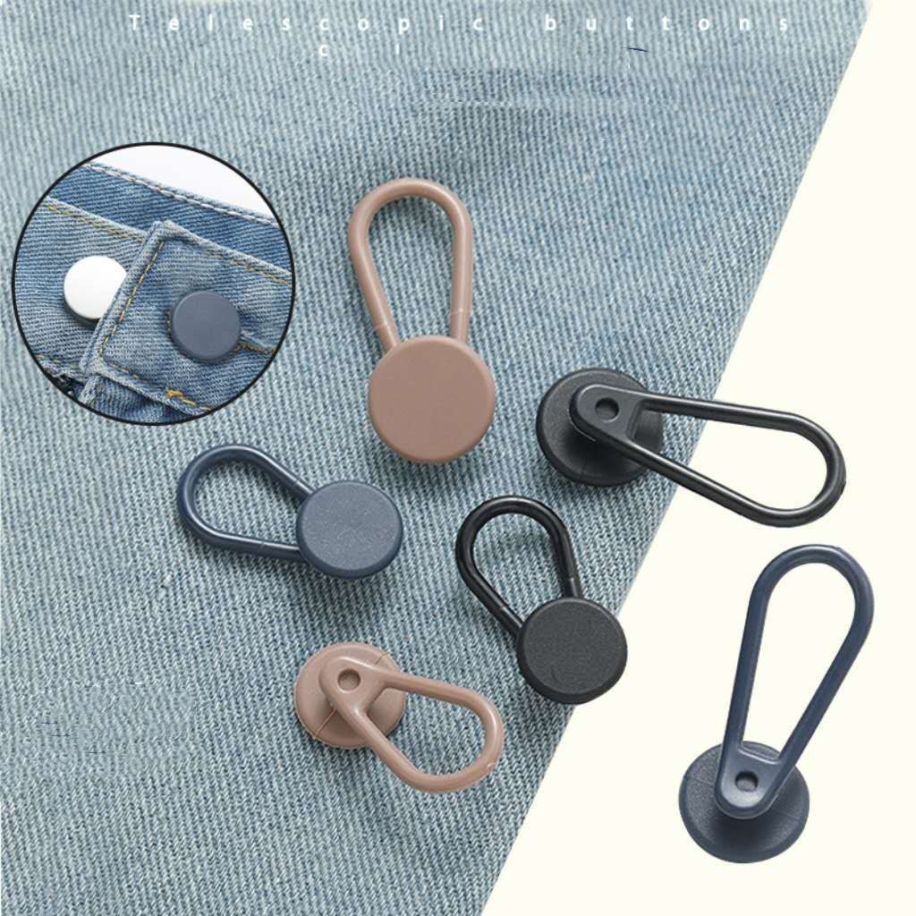 Kit 2un Botões Extensor para Calça Sem Costura Flexível Multiuso Universal