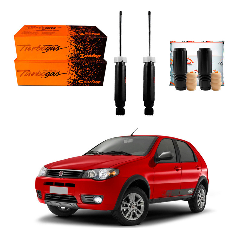 Kit Amortecedor Traseiro. Palio Way 1.0 2013 A 2017 em Oferta na Shopee