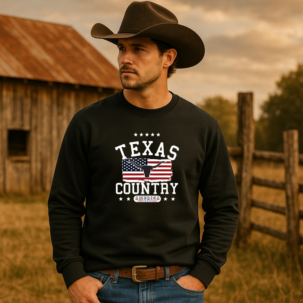 Blusa De Moletom Masculina Texas Country America Casual Flanelada Envio Imediato