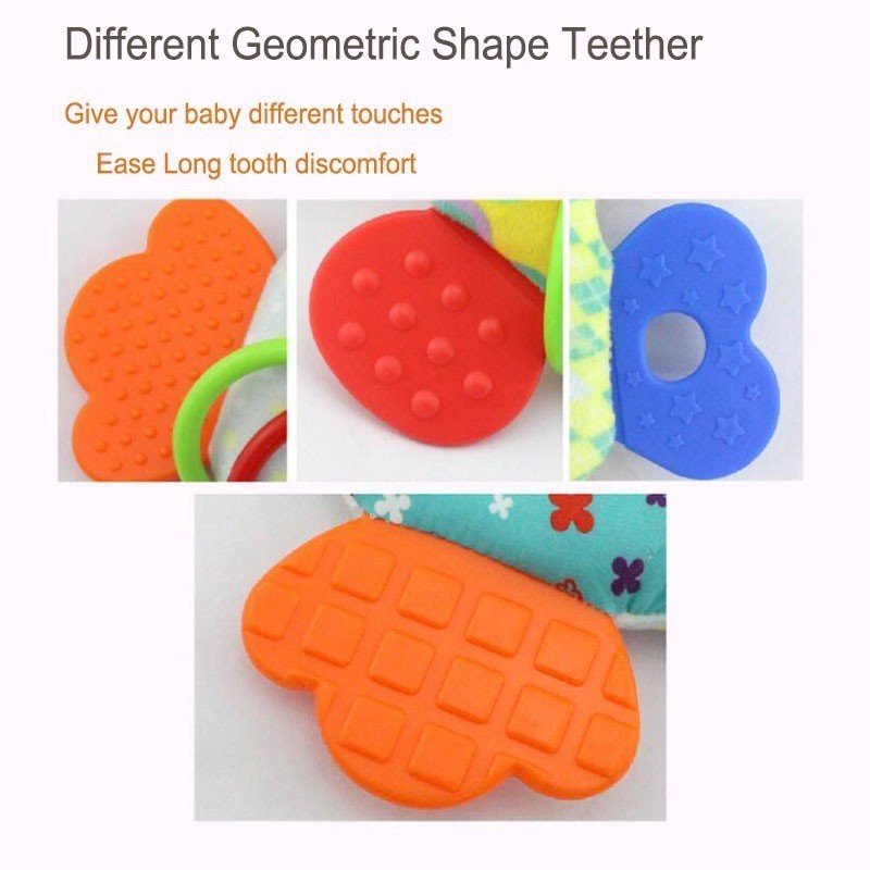 Brinquedo Bebê Pelúcia Girafinha Chocalho C/Sino — imagem 2 de 2