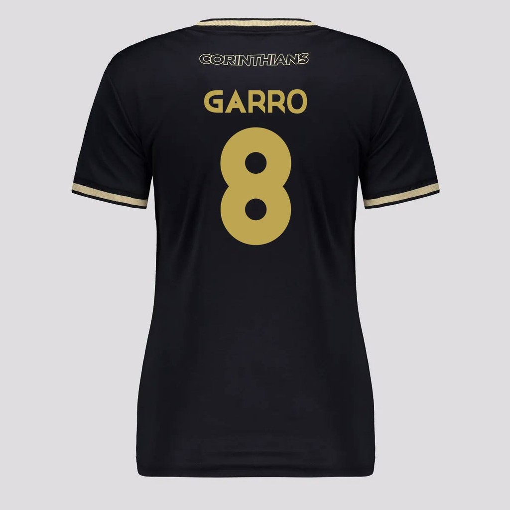 Camisa Corinthians Classic 8 Garro Feminina Preta