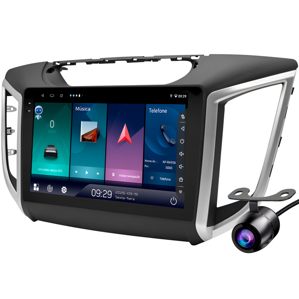 Central Multimídia Hyundai Creta 2016 a 2021 10” Full Glass Android Quadcore – First Option em Oferta na Shopee