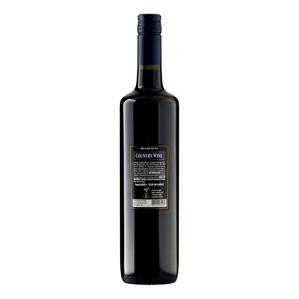 Detalhes do VINHO TINTO BORDO DE MESA SECO COUNTRY WINE 750ML