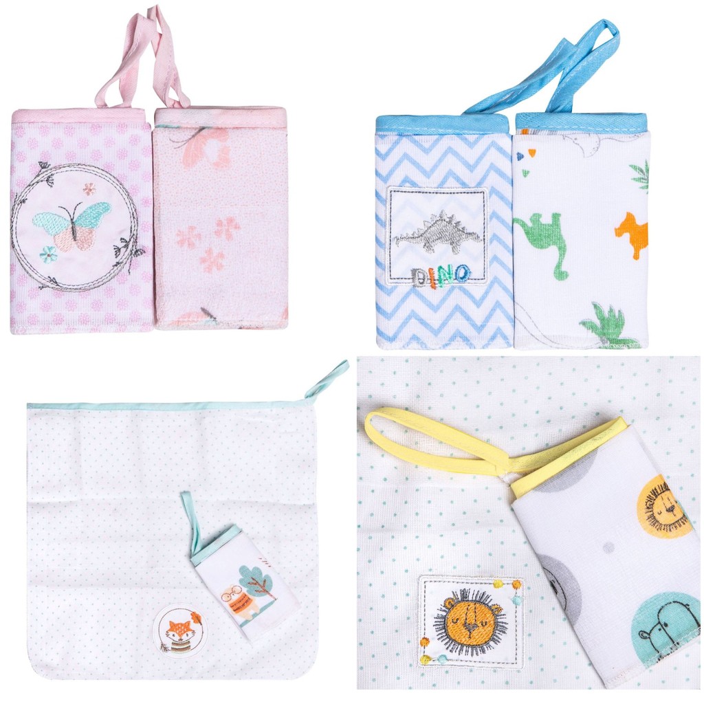 Paninho De Boca Papi Karinho Bordado C/ Prendedor De Chupeta 32Cm X 32Cm Com 02 Unidades