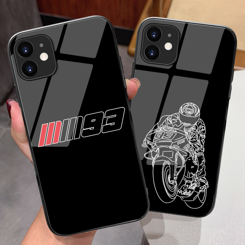 Marc Marquez 93 01 Capa De Telefone De Vidro Para iPhone 17 Air 16 Pro Max 16e 15 14 13 12 11