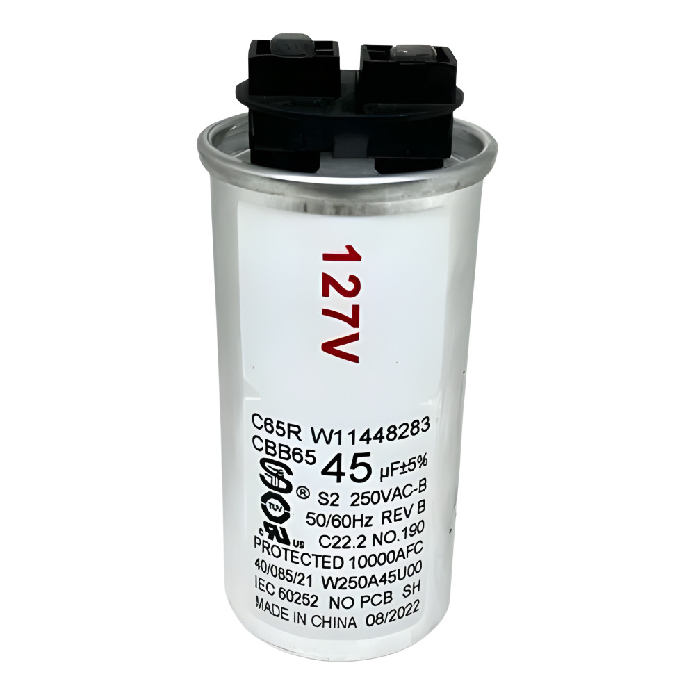 Agrupador Capacitor Lavadora 45µF 127V Brastemp Consul W11574386