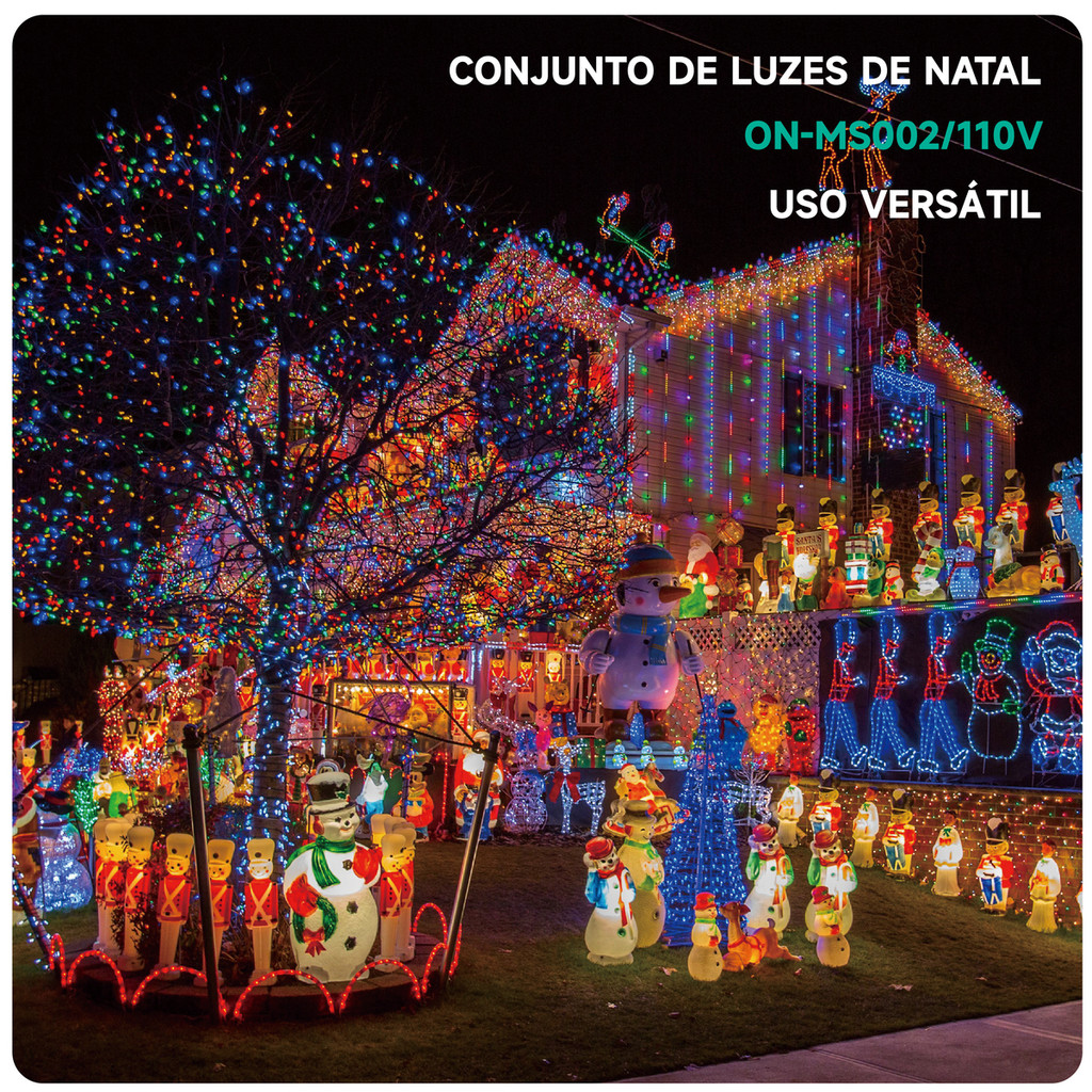 Pisca Pisca 100 LEDs 9 Metros Luzes de Natal 8 funções 110V 220V Onistek ON-MS002 em Oferta na Shopee