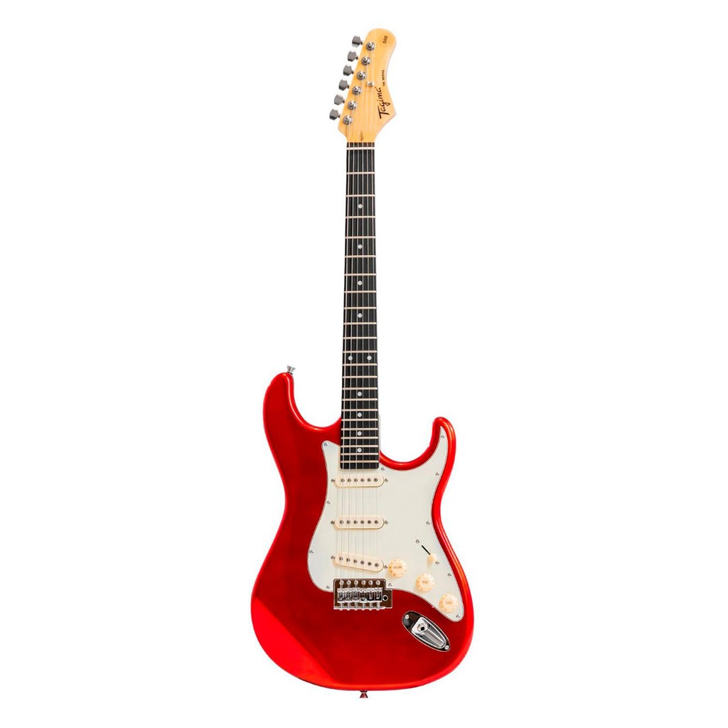 GUITARRA TAGIMA STRATOCASTER  3S ESCALA ESCURA ESCUDO AWH TG-500 CA - CANDY APPLE