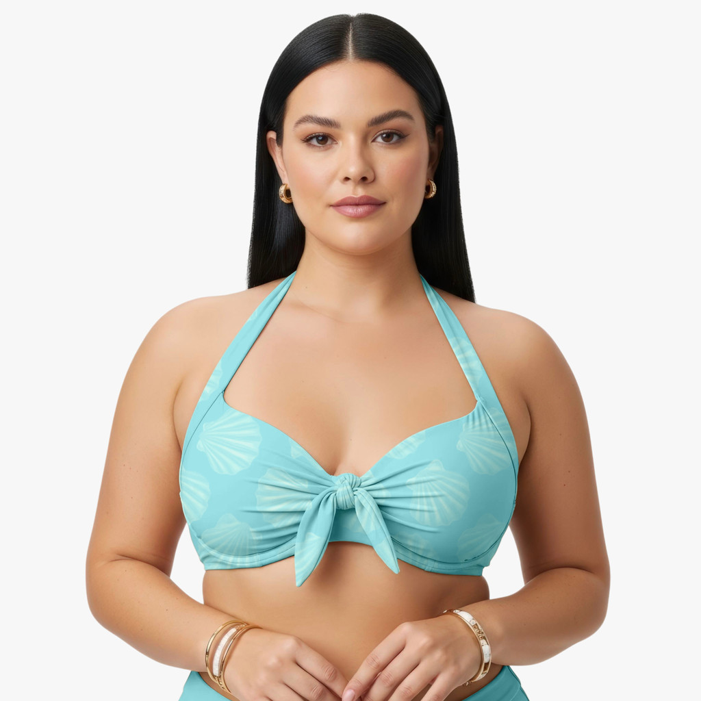 Biquíni sustentação parte de cima Concha Maragogi Com Bojo Nó Moda Praia Avulso Envio Imediato