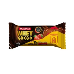 Barra Whey Grego Bar - 1 Unidade de 40g Dulce de Leche Havanna e Morango - Nutrata