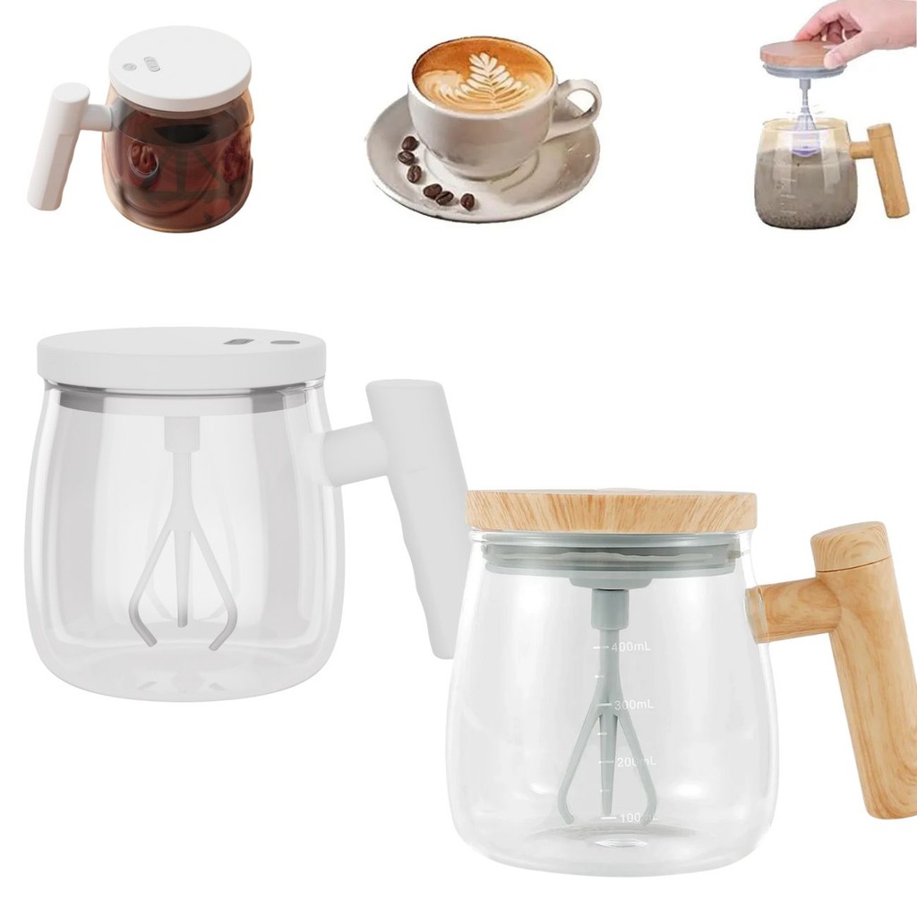 Caneca Mixer Automático Misturador Recarregável USB 500ml em Oferta na Shopee
