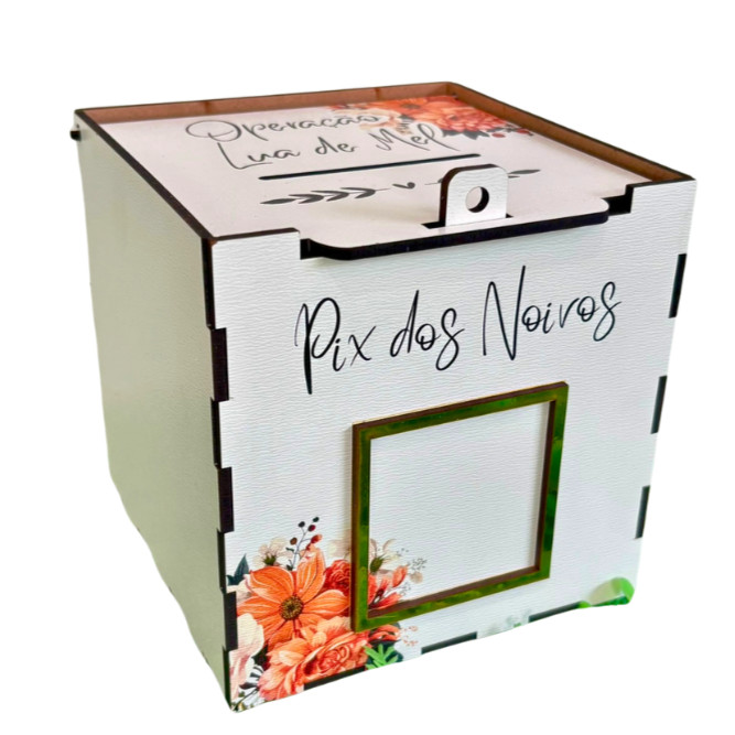 Caixa para o Corte da Gravata e Sapatinho da Noiva | Operação Lua de Mel para Casamento com QR Code em Oferta na Shopee