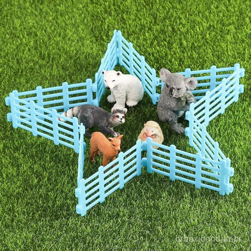 Conjunto decorativo para brincadeiras de fazenda infantis, incluindo cerca de fazenda e decorações de aves, cerca simula