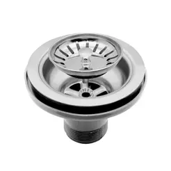Válvula para Pia Americana Ghel Plus Bali 4.1/2 Inox Pinos em ABS