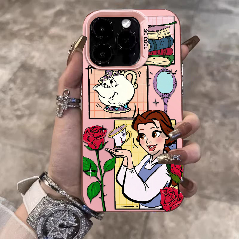Capinha celular A Bela e a Fera - Bela para iPhone 12 13 xr xs max 11 14 pro max 15 plus Capa silicone