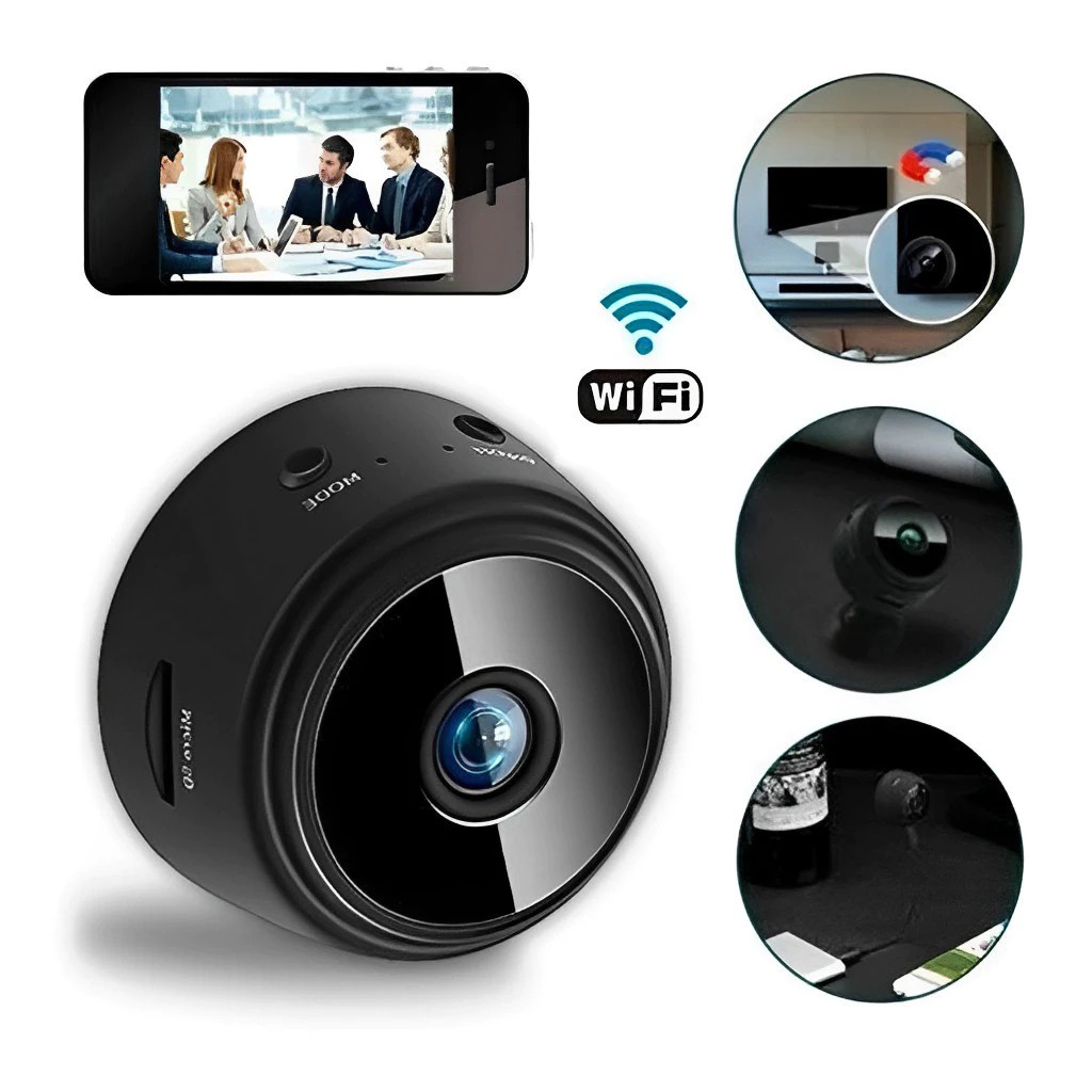 Mini Câmera de Segurança A9 WiFi HD Sem Fio Visão Noturna Monitoramento Vigilância Residencial