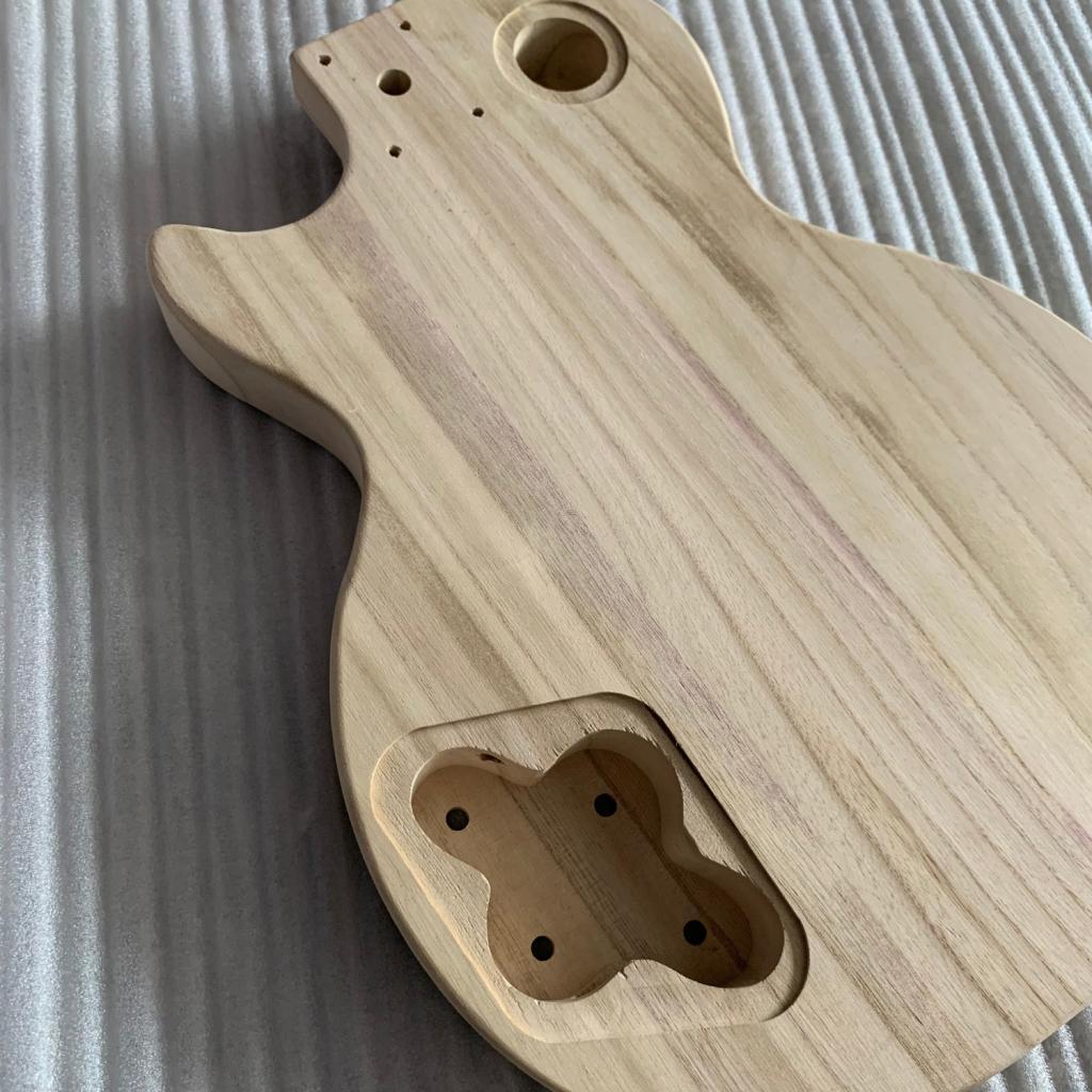 Corpo de guitarra elétrica genérica, barril em branco, madeira de bordo inacabada para estilo baixo, peças diy