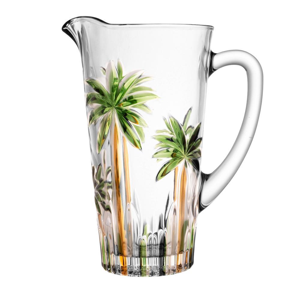 Jarra Palm Tree Handpaint 1,5L Cristal Ecológico Wolff
