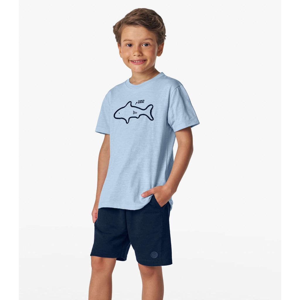 Conjunto Camiseta com Bermuda Menino Trick Nick Azul