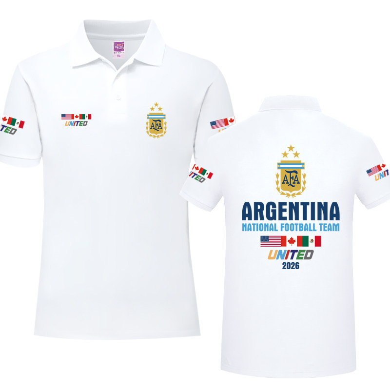 2026 Copa Do Mundo França Alemanha Brasil Argentina Portugal Inglaterra Camisa Polo Masculina Lapela Mangas Curtas 0618