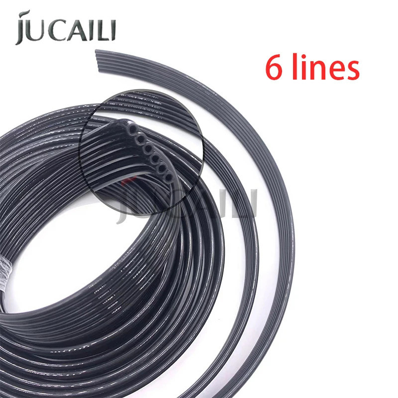 Tubo de Tinta UV Jucaili de 10 Metros com 6 Linhas para Cabeça Epson DX4 DX5 DX7, Mangueira de Tinta UV para Impressoras