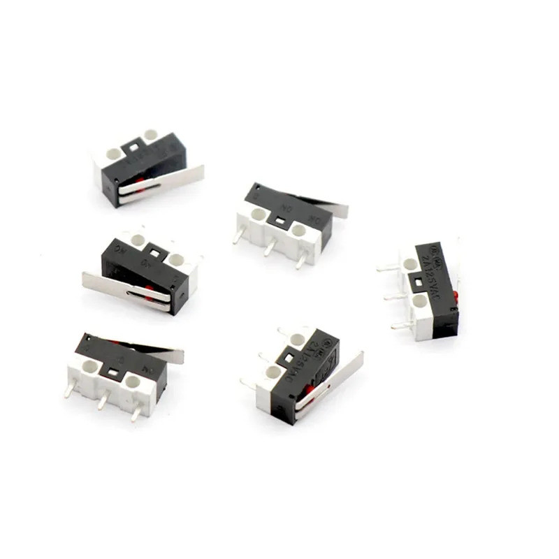 10 peças de Interruptor de Fim de Curso, Interruptor de Botão de Pressão 1A/2A 125V AC, Interruptor de Mouse 3 Pinos, Mi