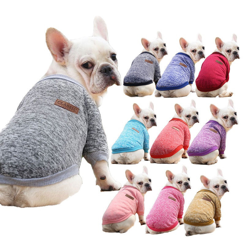 Suéter Macio para Cães Pequenos – 9 Cores Disponíveis, Tecido Respirável, Tamanhos XS a XXL, Aquecedor Leve para Inverno