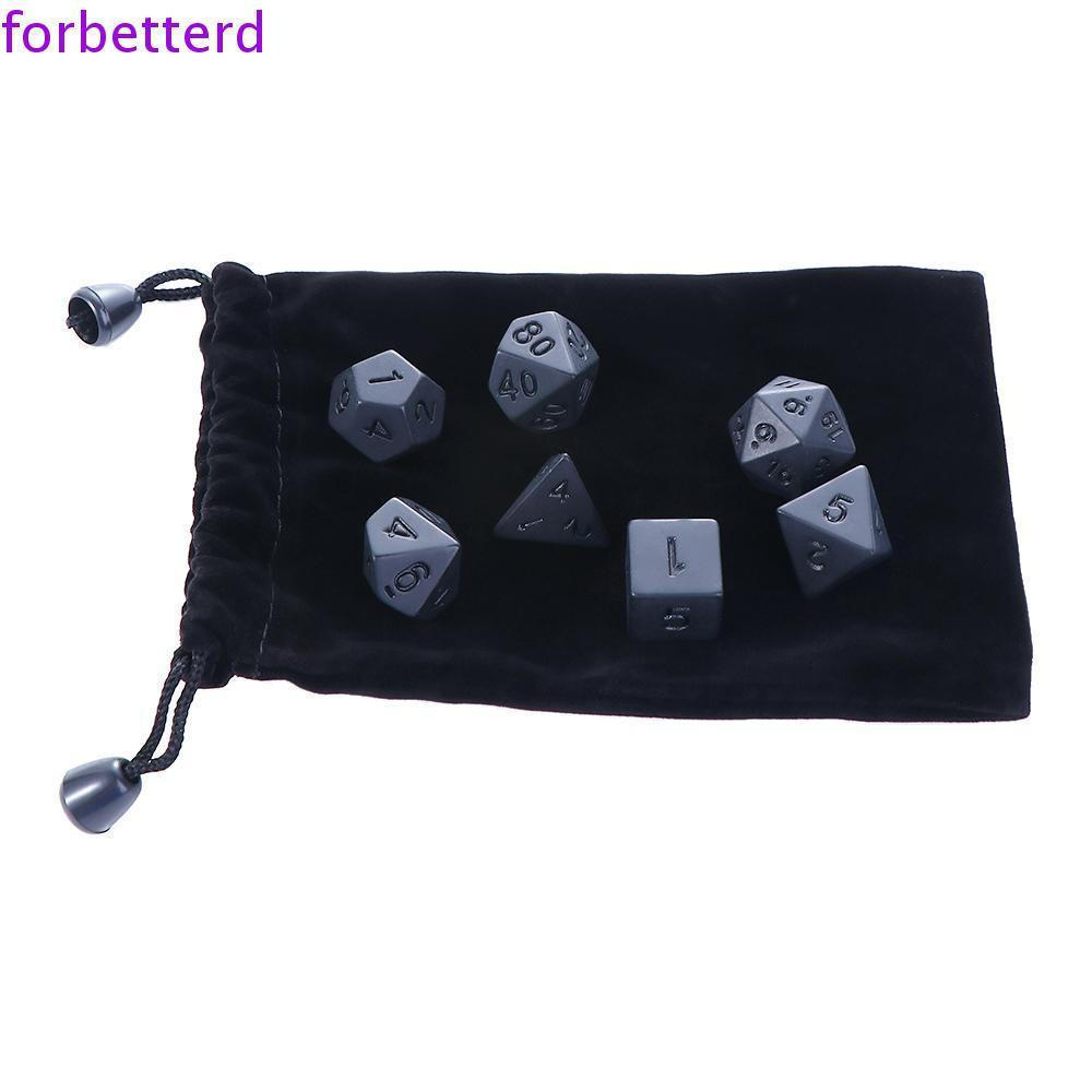 FORBETTERD Preto RPG Conjunto De Dados Com Bolsa Durável Role Play Jogo Brinquedos Da Família Festa Brinquedo Educativo