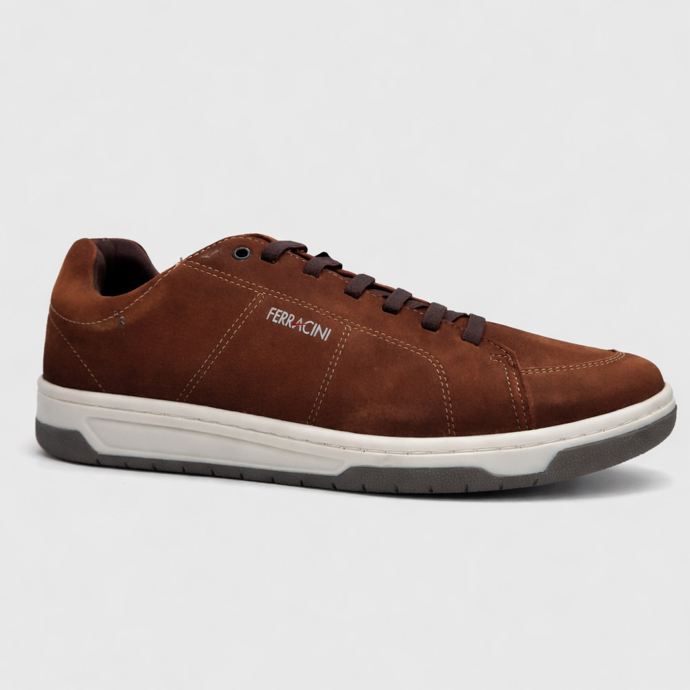 Sapatênis Couro Ferracini Vox 8060 617E Marrom Masculino