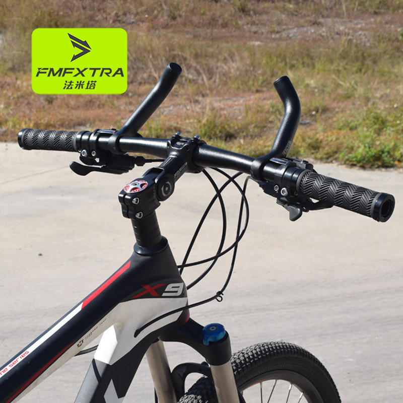 Bicicleta liga de alumínio integrado resto Vice guiador Mountain Road bicicleta curvado longo guiador acessórios equitaç