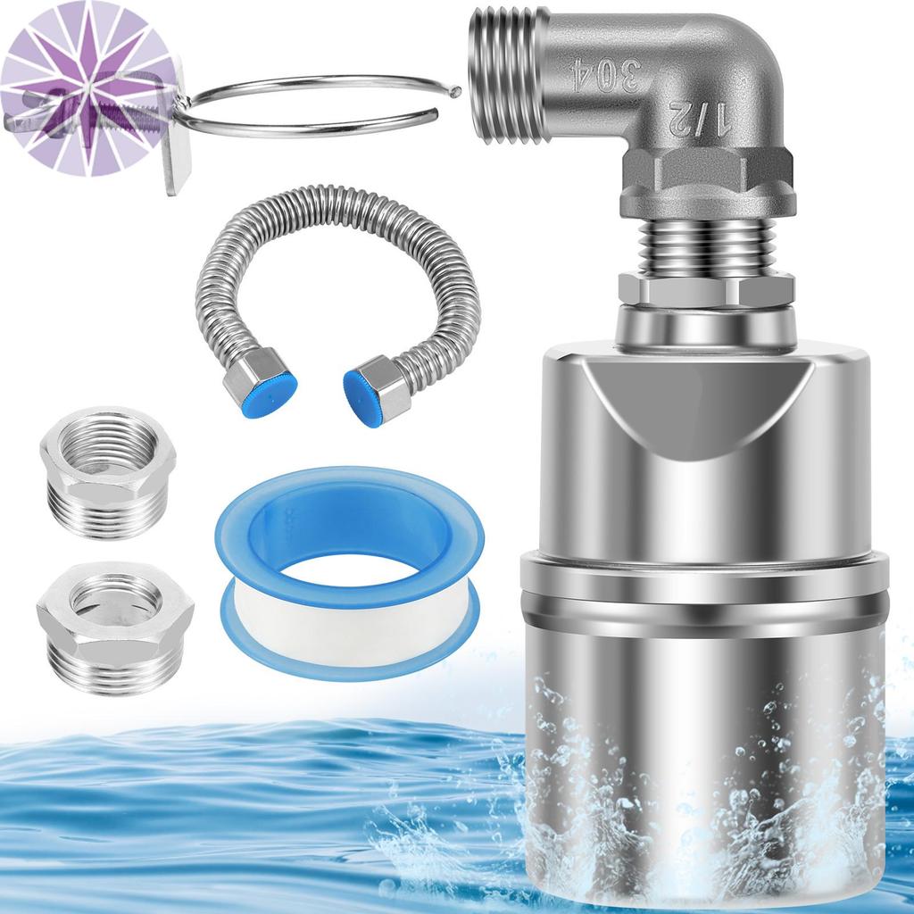 Válvula Flutuante De Água Eficiente , Controle De Nível À Prova De Ferrugem Com Recarga De 1/2 " A 1 " E 3/4 " SHOPCYC55