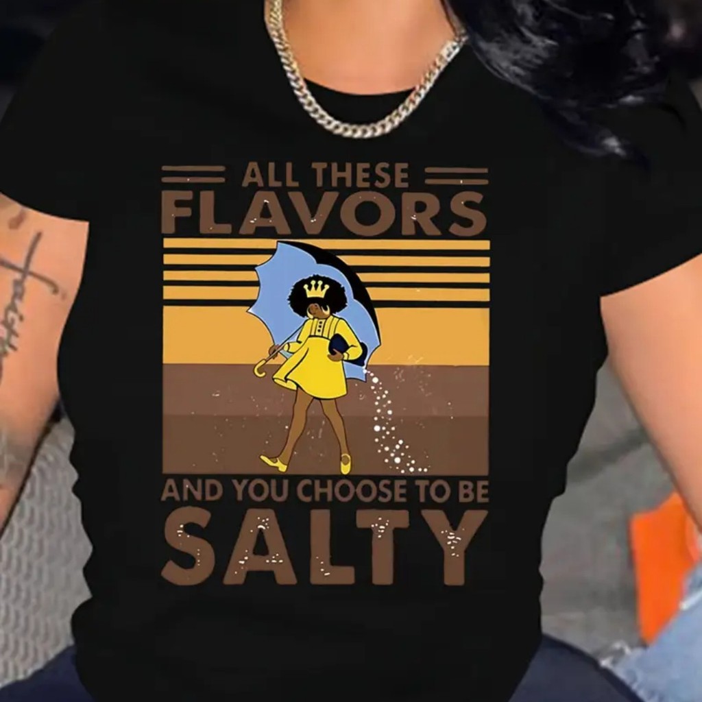 Todas Estas Camisetas Con Estampado De Sabores, Camiseta De Manga Corta Con Cuello Redondo Para El Verano Y La Primavera