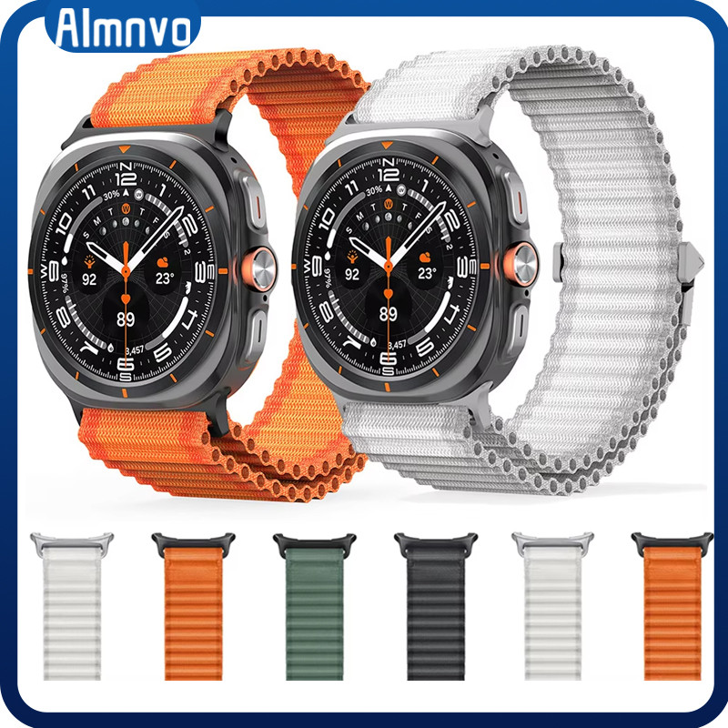 Pulseira De Nailon Para Relógio Smartwatch Samsung Galaxy Watch Ultra 47mm Strap Esporte Masculino Para Samsung Galaxy