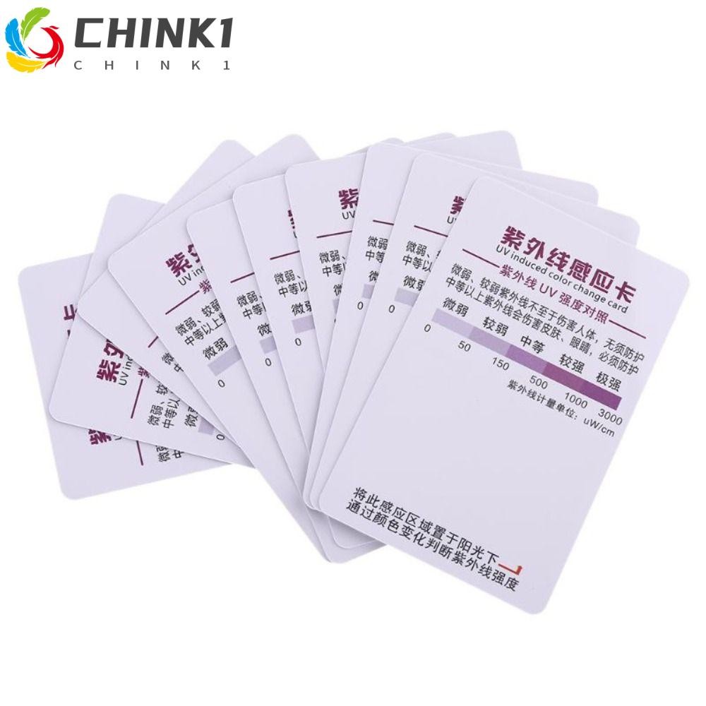 CHINK 1/5/10PCS Cartão De Sensor UV , Proteção Solar Leve , Papel De Teste Reutilizável