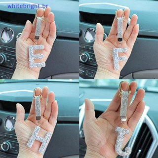 Chaveiro Com Alfabeto De Strass Brilhante Da Moda , Pingente De Letras Fofas , Mochila Requintada , Acessórios De Decora em Oferta na Shopee