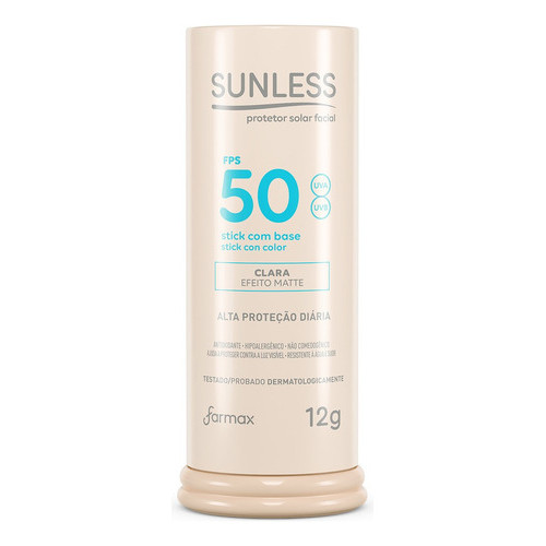 PROTETOR SOLAR STICK COM BASE CLARA SUNLESS 12G - FARMAX