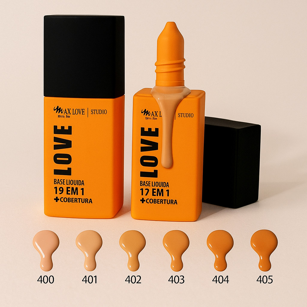 Base Líquida 13 em 1 + Cobertura Max Love